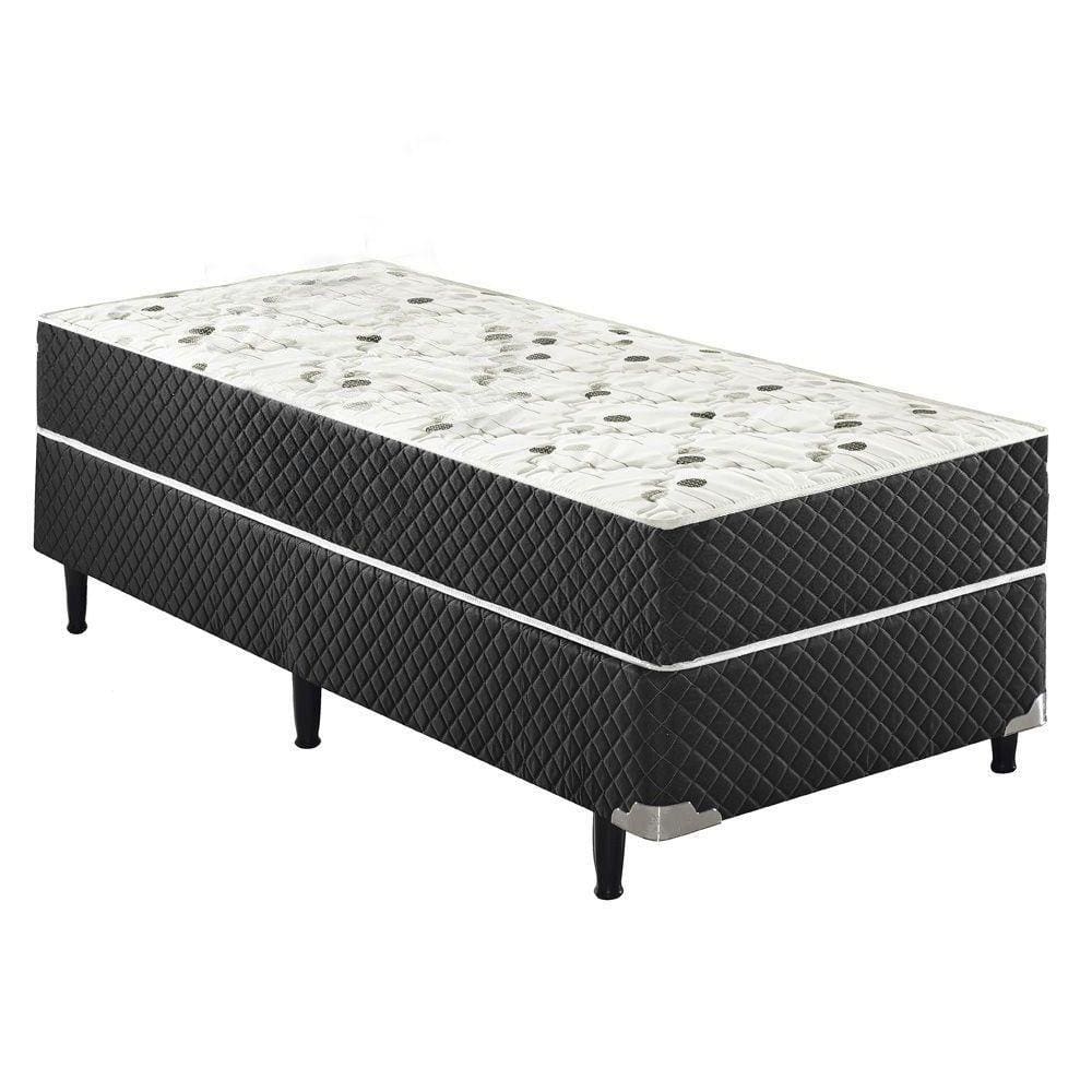Cama Box Conjugado Solteiro Espuma Ortopédica - 41x88x188cm:Branco