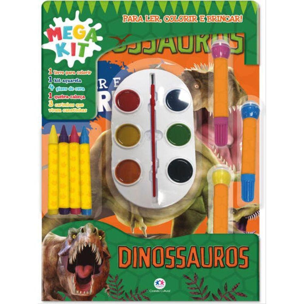Dinossauros - Ler, Colorir E Brincar