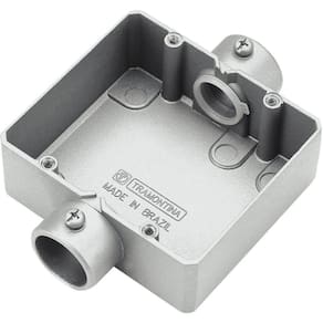 Condulete Duplo 3/4 Polegada Tipo "cd" - Sem Tampa / Rosca Bsp / Sem Pintura Tramontina
