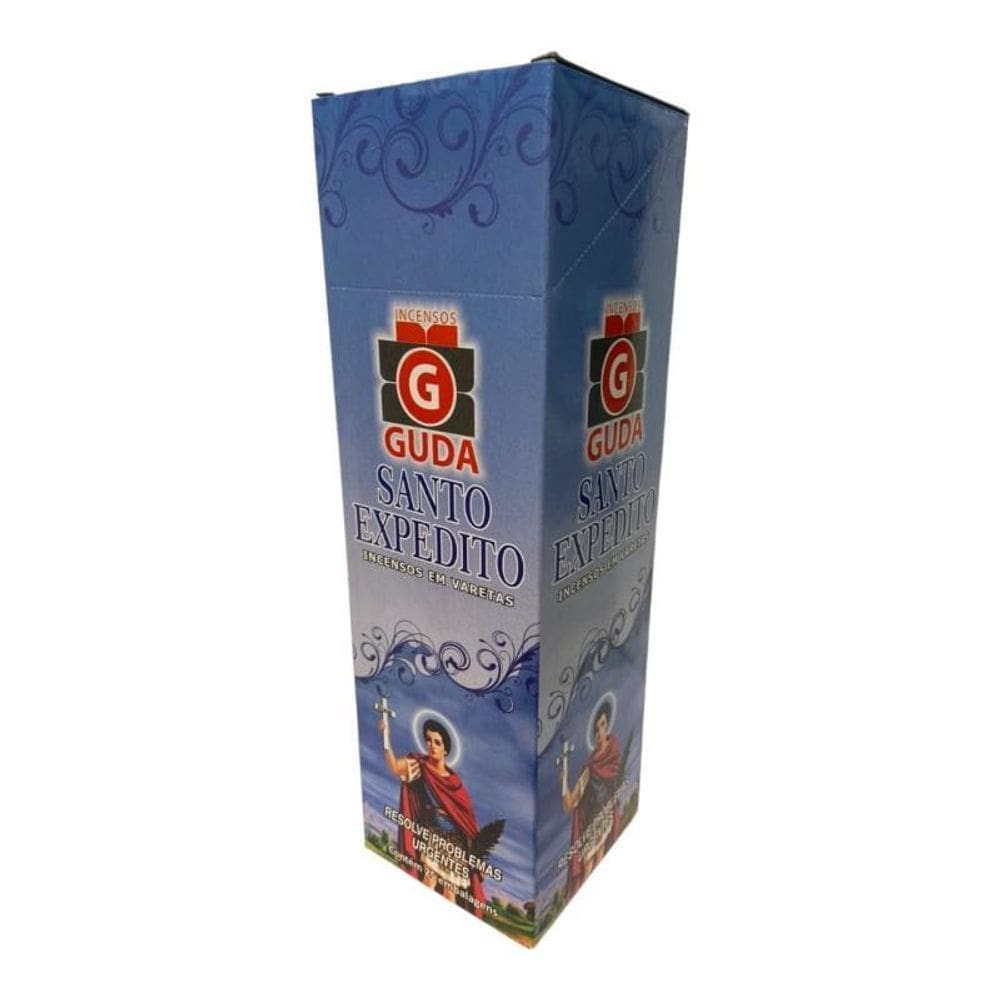Incenso Santo Expedito Guda Indiano 25 Caixas Com 7 Varetas