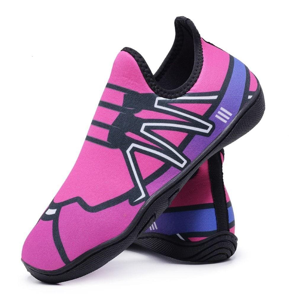 Tenis Aquatico Beach Tennis Neoprene Estampada Confortavel Solado Borracha Palmilha Espumada