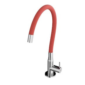 Torneira Cozinha Mesa Bica Flexivel Celite Colors Cromado Cromado/ Vermelho