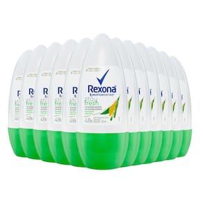 Kit Desodorante Roll On Rexona Stay Fresh Bamboo E Aloe Vera 50ml - 12 Unidades