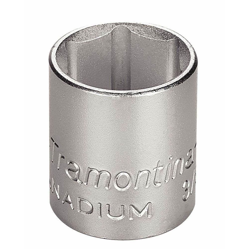 Soquete Sextavado Em Aço Cromo Vanádio 18 Mm - Encaixe 3/8" Tramontina Pro Tramontina