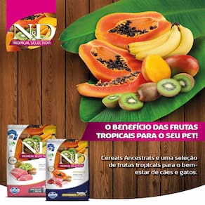 Ração N&D Tropical Selection Para Cães adultos Mini Suino Leve 2,5kg e Pague 2kg