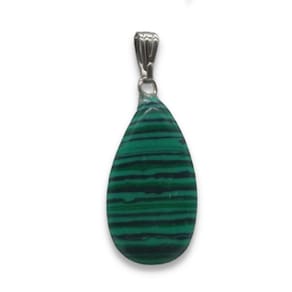 Pingente de Pedra Malaquita - Gota Pino