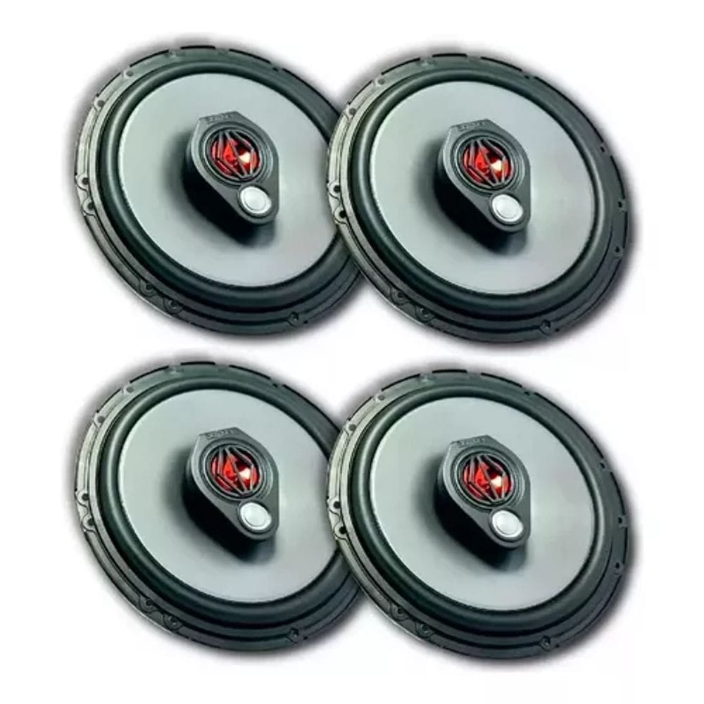 Kit 4 Alto Falante Triaxial Bomber Universal BBR 50W Rms 6 Pol 4 Ohms