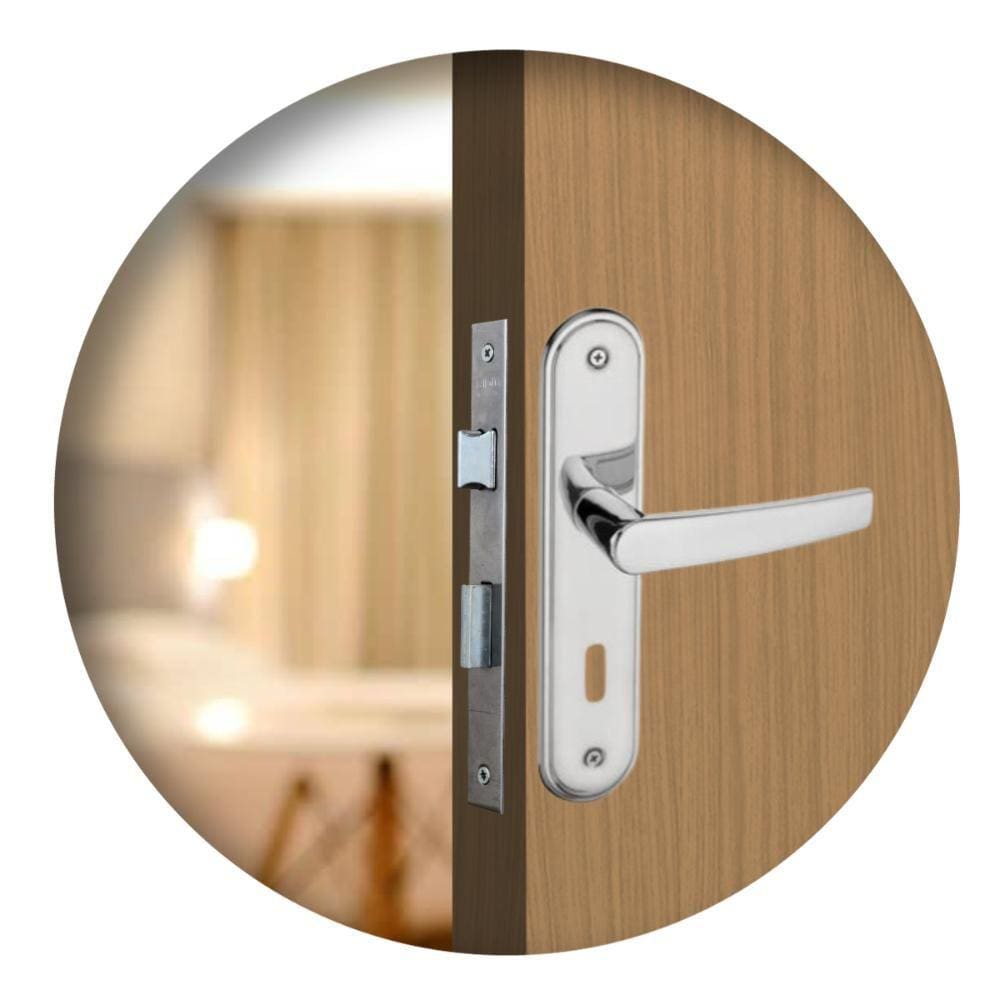 Fechadura Para Porta Interna Quarto Espelho Concept 408 Cromada Pado 40mm