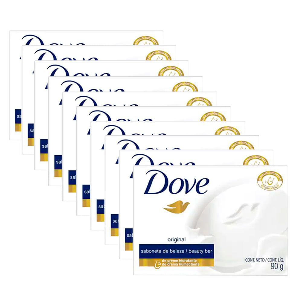 Kit Sabonete Em Barra Dove 90g 10 Unidades
