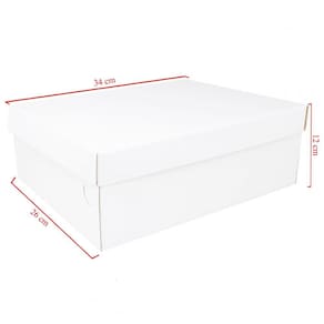 Pacote De Caixa lisa Com 10 Unidades Para Calçados Embalagens 34cm x 26cm x 12cm
