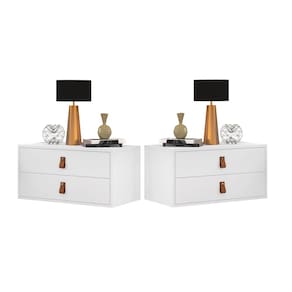 Kit Mesa Para Cabeceira de Cama Suspenso Unic 60cm Branco