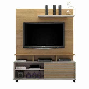 Estante Home Star para TV de 60 Polegadas Cinamomo com Off White Valdemoveis