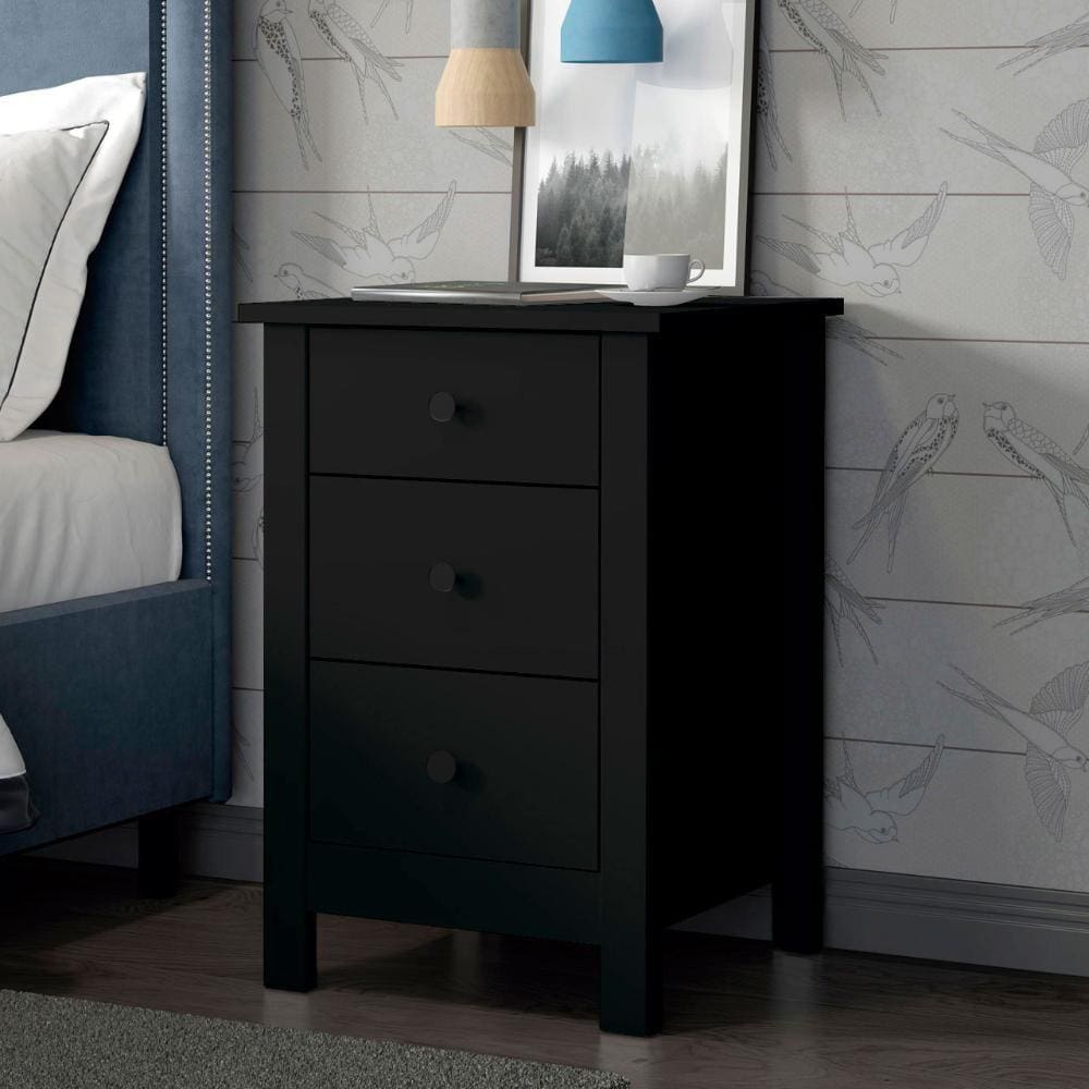 Mesa de Cabeceira Ditália Conjunto com 2 un. DM-113 Preto