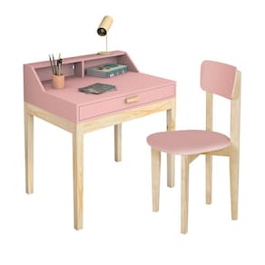 Conjunto Infantil Tarefa Mesinha Com Cadeira ModernaTeen Rosa