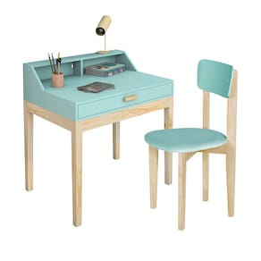 Conjunto Infantil Tarefa Mesinha Com Cadeira ModernaTeen Menta