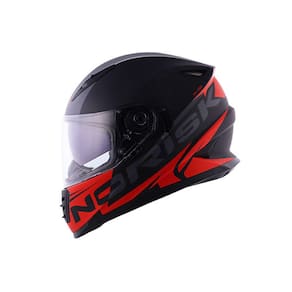 Capacete Norisk FF302 Manty Preto e Vermelho Fosco