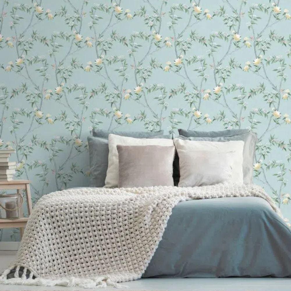 Papel de Parede Hana Floral Azul 1900-1