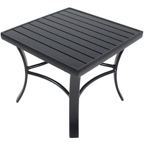 Mesa de Centro Garden com Tampo Ripado em Alumínio para Cozinha, Edícula e Piscina Trama