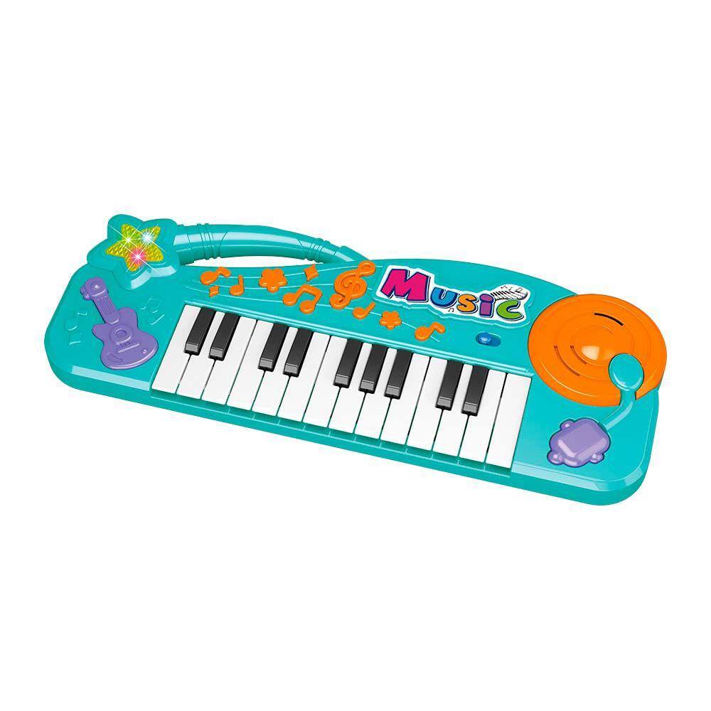 Teclado Infantil Eletrônico com Microfone Preto Bbr Toys