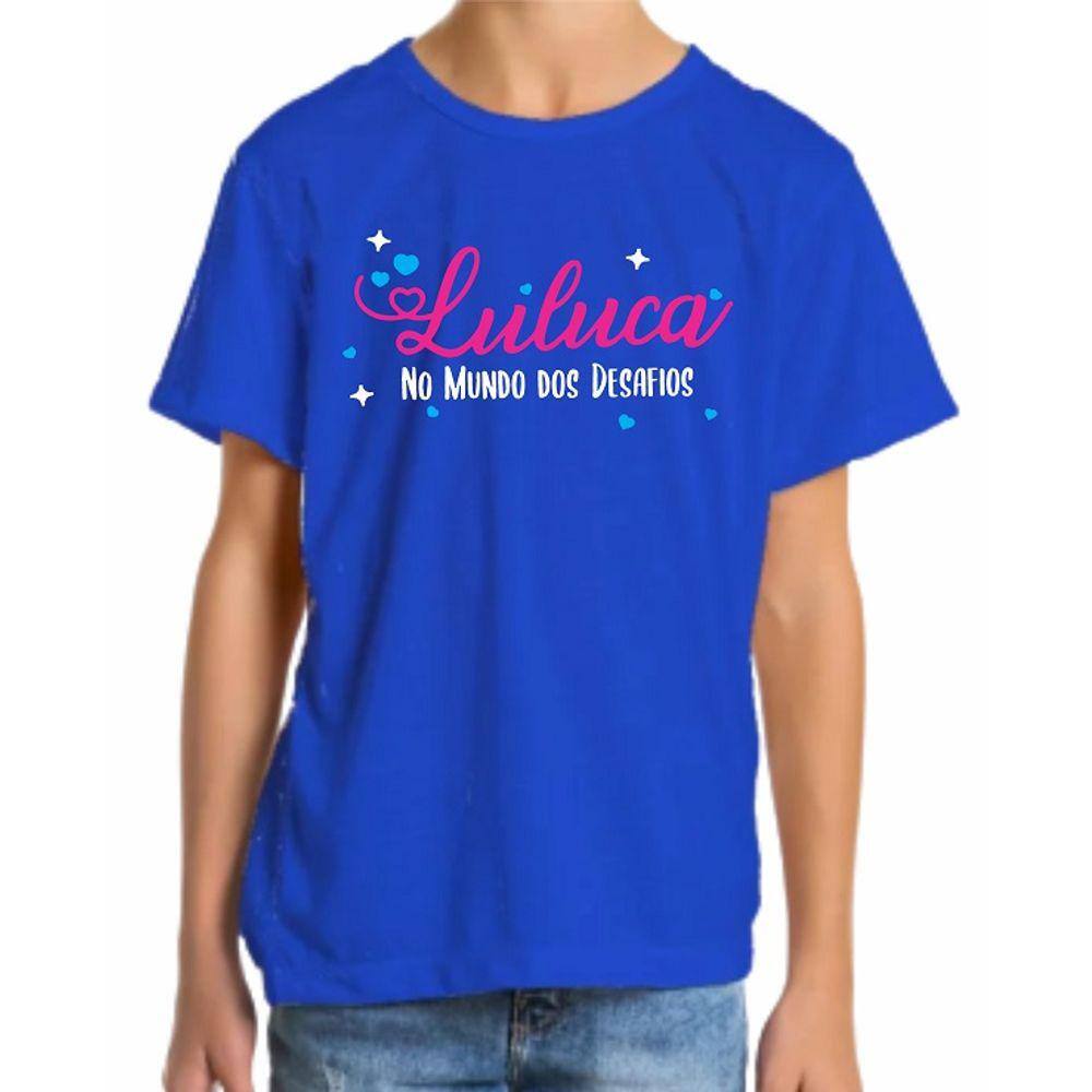 Camiseta Camisa Infantil Luluca no Mundo