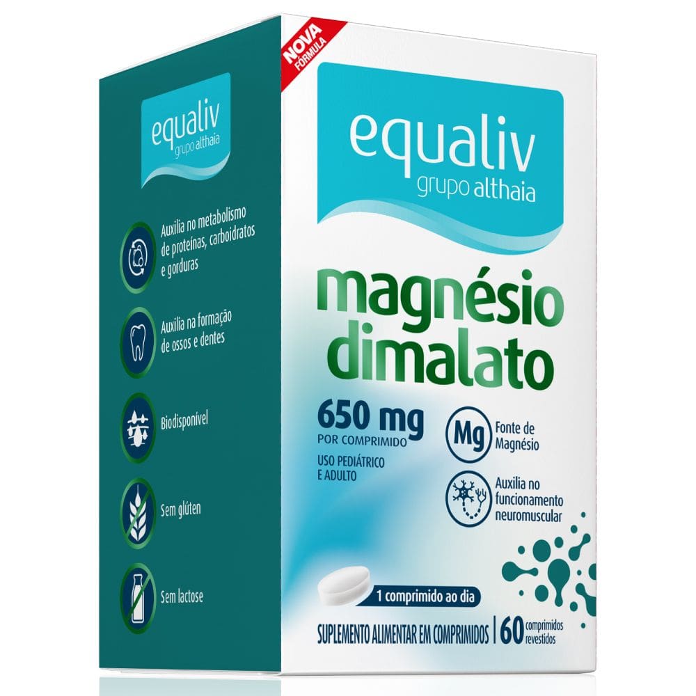 Magnésio Dimalato 650 mg - Equaliv