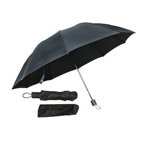 kit 3 Guarda Chuva Preto Reforçado Contra Vento Cabe Na Bolsa Grande
