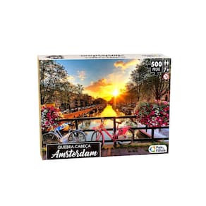 Quebra Cabeça Colorido Tematico Amsterdam Premium Presente