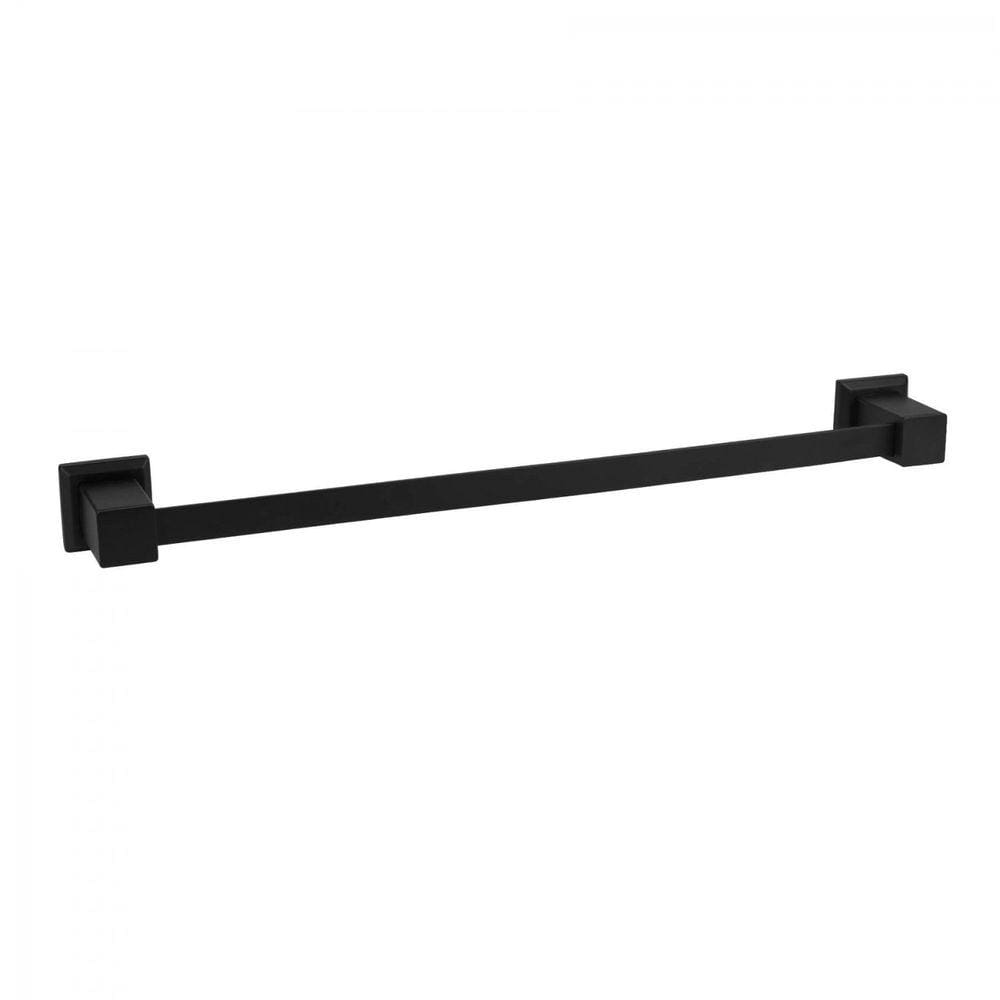 Porta Toalha de Banho Aço Inox 62cm Linha Black Ducon Metais Preto Fosco