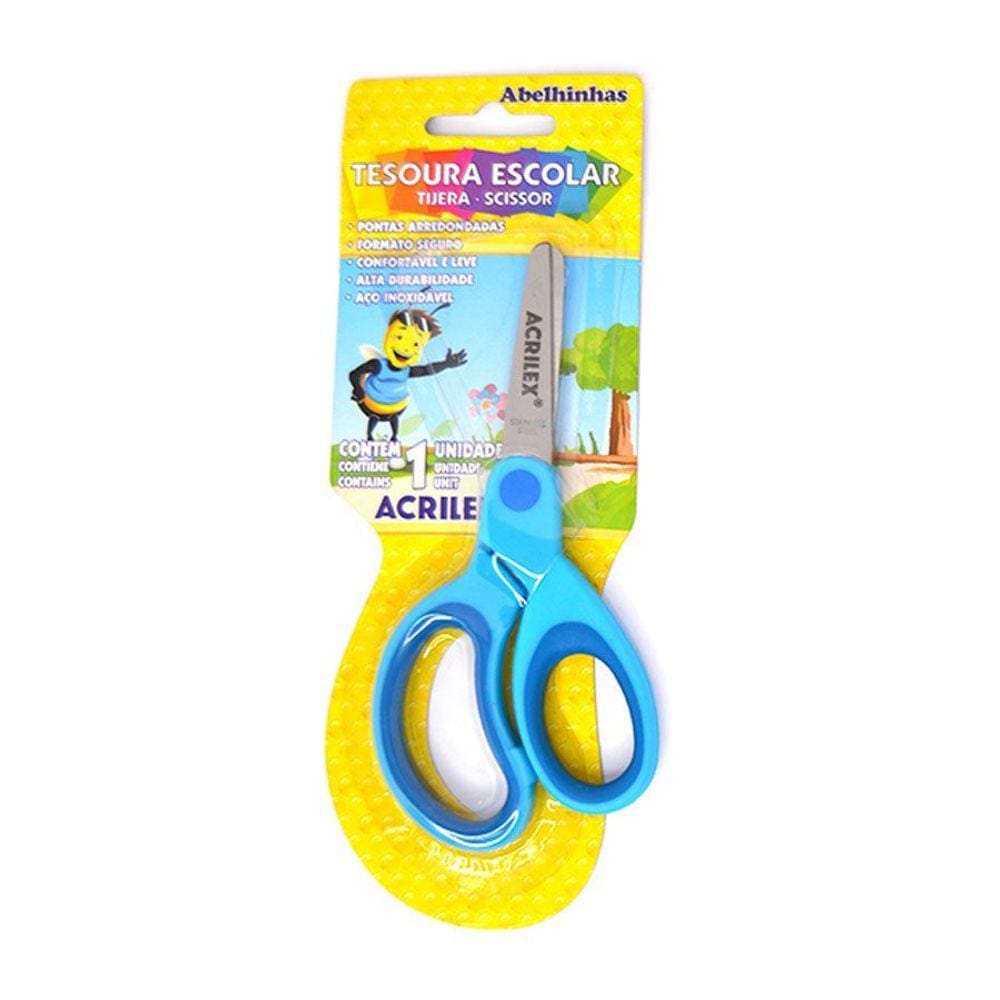 Tesoura Escolar 13cm Acrilex Bicolor