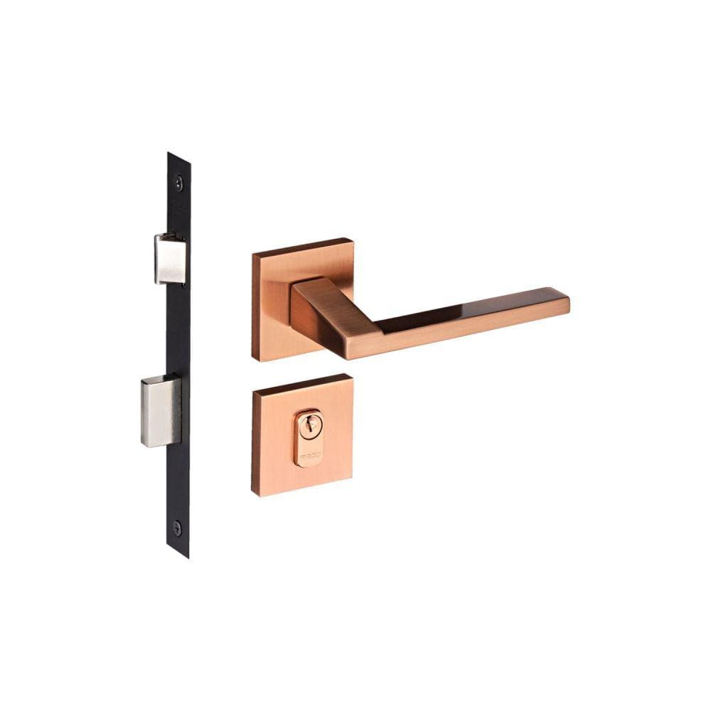 Fechadura Chopin Cobre Escovado Externa