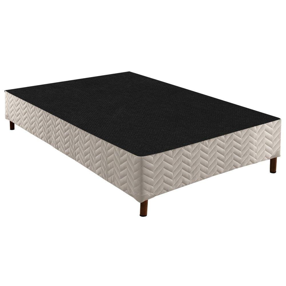 Box Casal Mônaco 42x138x188cm Rustico Branco/Bordo