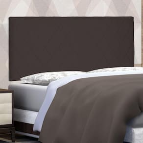 Cabeceira Suspensa Solteiro 90cm Suede Esmeralda Spezzia Café