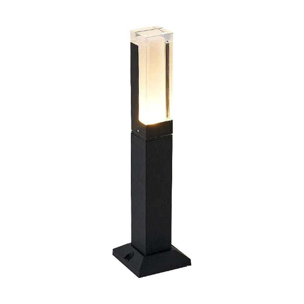 Poste Balizador de Jardim Preto 60cm Led 10W 3000K Bivolt IP66