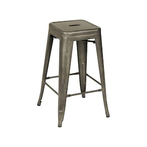 Banqueta Alta Industrial em Aço Berlim Fratini Bronze