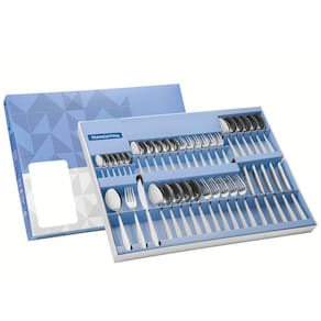 Faqueiro Tramontina Cosmos com Facas para Churrasco Conjunto de Talheres 42 Peças em Aço Inox