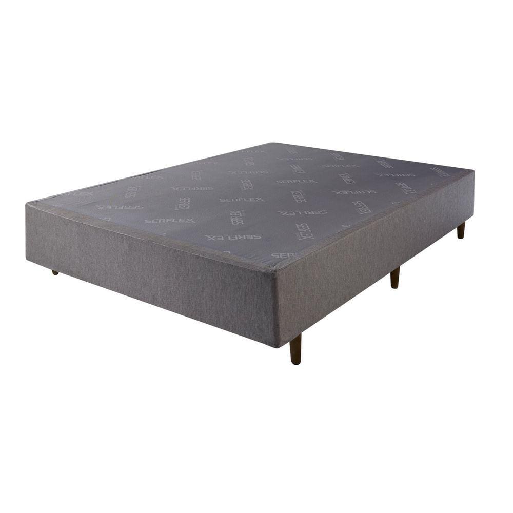 Base Box Casal Serflex Nice 24x138x188cm Cinza