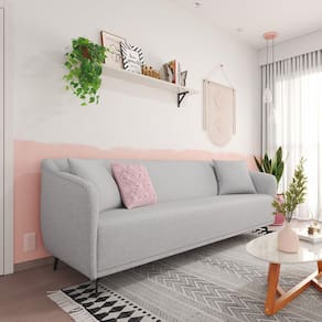 Sofá em Linho 230cm Adams Cinza