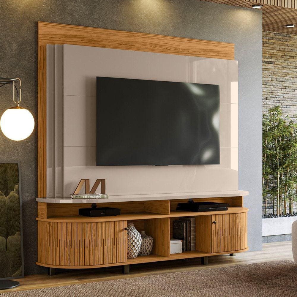 Estante Home para TV até 65 Polegadas Daytona Cinza/Marromle