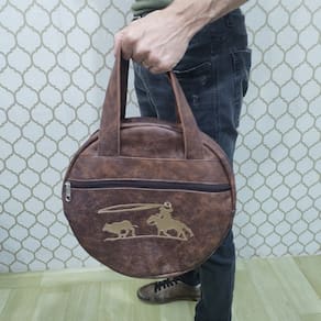 Bolsa Porta Laço Personalizada Couro Cor Marrom – Coutre Bolsas