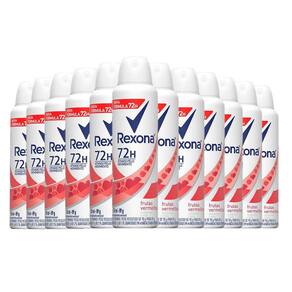 Kit Desodorante Aerosol Rexona Frutas Vermelhas 150ml - 12 Unidades