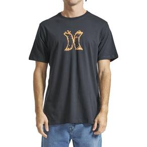 Camiseta Hurley Icon Fire SM24 Masculina Preto