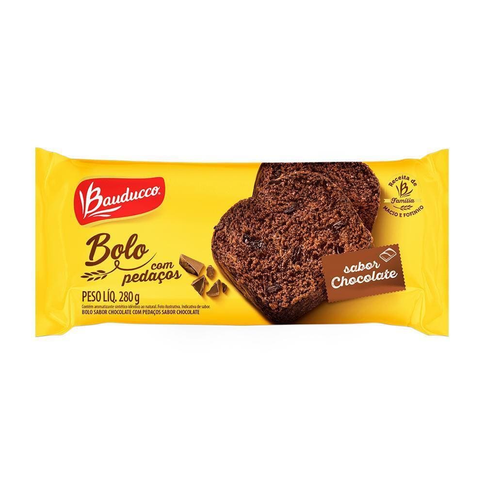 Bolo Baunilha Com Recheio De Chocolate Bauducco Duo Pacote 27G