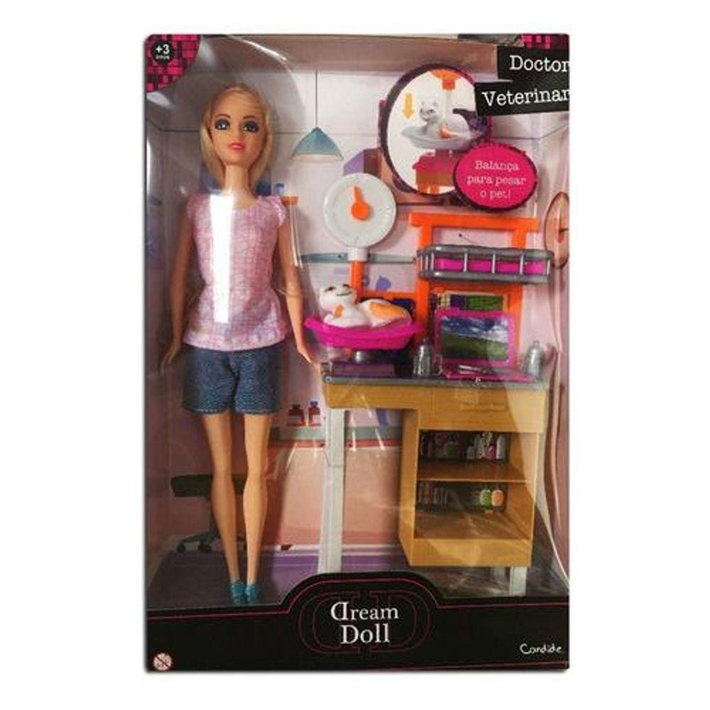 Boneca Dream Doll Loira Lovey Dogwalker Candide 2926