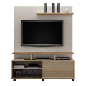 Estante Home Star para TV de até 60 Polegadas Off White Cinamomo Valdemoveis