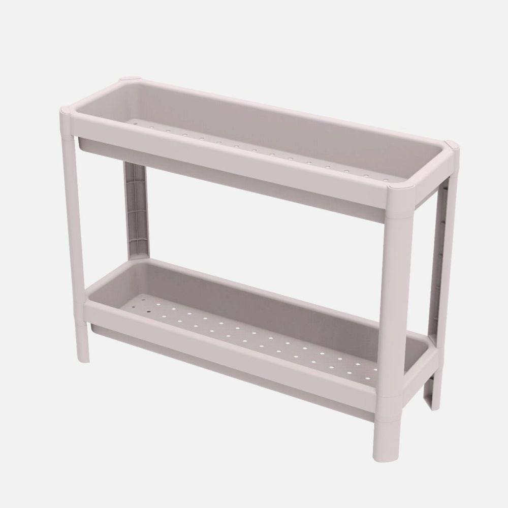 Estante Multiuso Linear com 2 Prateleiras Geo Cinza