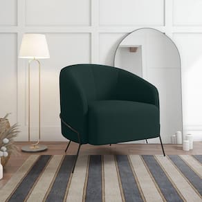 Poltrona Decorativa em Veludo Céu Yescasa Verde Militar