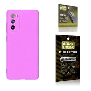 Capinha Silicone Aveludada + Película 3D ArmyShield