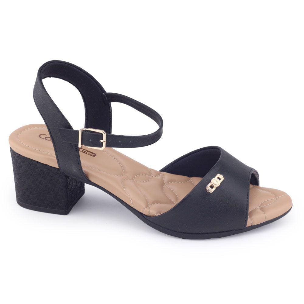 Sandália feminina Comfortflex 23-57402 flow salto 5cm aberta