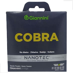 Encordoamento Viola Giannini Nanotec Cobra Níquel Pesada