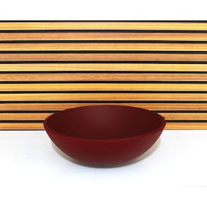 Cuba Vidro Redonda 30Cm Vermelho Fosco Com Valvula
